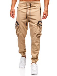 Men’s Cargo Joggers Beige Bolf HSS296