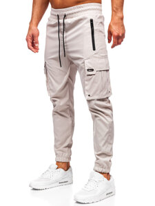 Men’s Cargo Joggers Beige Bolf HSS298