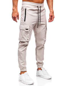 Men’s Cargo Joggers Beige Bolf HSS298