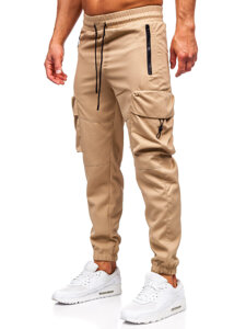 Men’s Cargo Joggers Beige Bolf HSS299