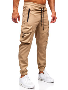 Men’s Cargo Joggers Beige Bolf HSS299