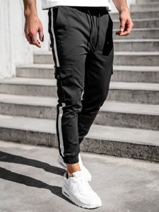 Men's Cargo Joggers Black Bolf 0012