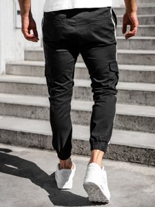 Men's Cargo Joggers Black Bolf 0012