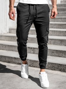 Men's Cargo Joggers Black Bolf 0012