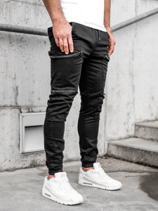 Men's Cargo Joggers Black Bolf 0475