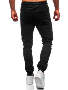 Men's Cargo Joggers Black Bolf 0858