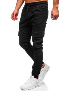 Men's Cargo Joggers Black Bolf 0858