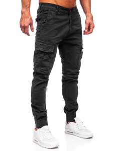 Men's Cargo Joggers Black Bolf 2233