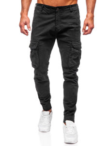 Men's Cargo Joggers Black Bolf 2233