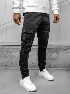 Men's Cargo Joggers Black Bolf 2233A