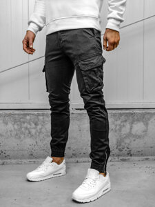 Men's Cargo Joggers Black Bolf 77322A