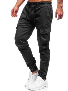 Men's Cargo Joggers Black Bolf 8956