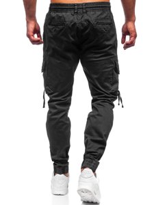 Men's Cargo Joggers Black Bolf 8956