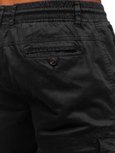 Men's Cargo Joggers Black Bolf 8956