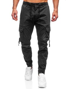 Men's Cargo Joggers Black Bolf 8956