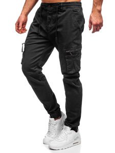 Men's Cargo Joggers Black Bolf 8983