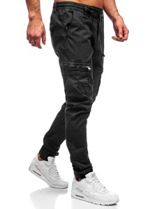 Men's Cargo Joggers Black Bolf 8983