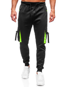 Men's Cargo Joggers Black Bolf 8K1116