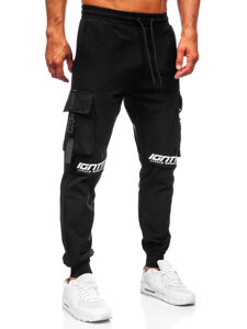 Men’s Cargo Joggers Black Bolf K11