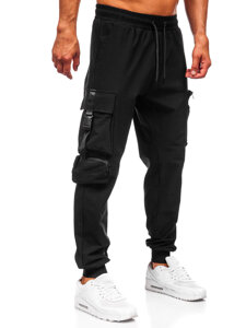 Men’s Cargo Joggers Black Bolf K15