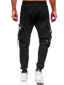 Men’s Cargo Joggers Black Bolf K15