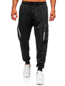 Men’s Cargo Joggers Black Bolf K18