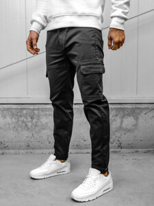 Men's Cargo Joggers Black Bolf S201A