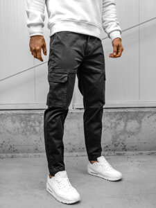 Men's Cargo Joggers Black Bolf S201A