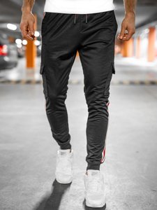 Men's Cargo Joggers Black Bolf YLB88018A