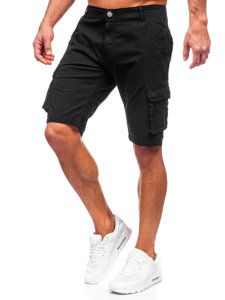 Men's Cargo Shorts Black Bolf J707