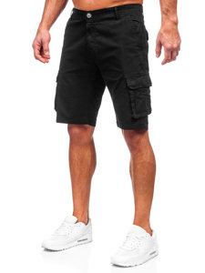 Men's Cargo Shorts Black Bolf J707