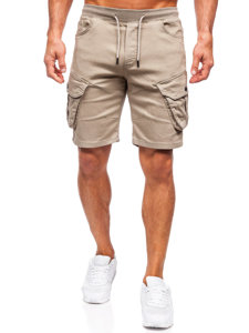 Men's Cargo Shorts Light Beige Bolf 384K