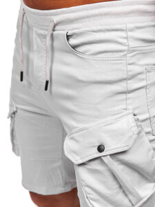 Men's Cargo Shorts Light Grey Bolf 384K