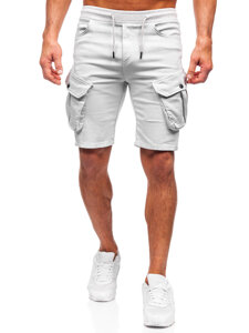 Men's Cargo Shorts Light Grey Bolf 384K