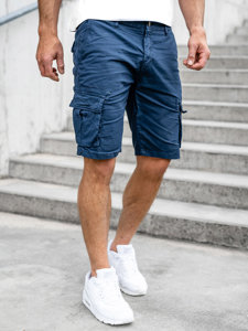 Men's Cargo Shorts Navy Blue Bolf YF2225