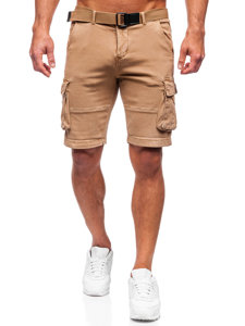 Men's Cargo Shorts with Belt Camel Bolf MP0109KA