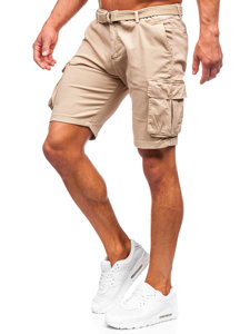 Men's Cargo Shorts with belt Camel Bolf 010