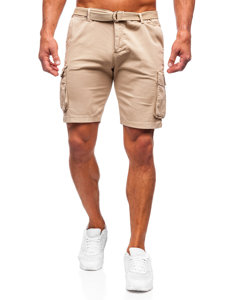 Men's Cargo Shorts with belt Camel Bolf 010