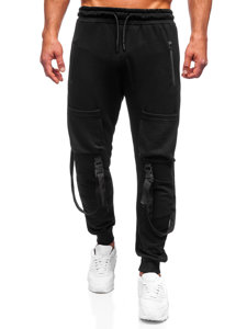 Men's Cargo Sweatpants Black Bolf 6581