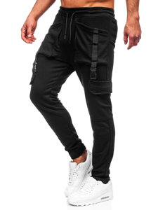 Men's Cargo Sweatpants Black Bolf 6584