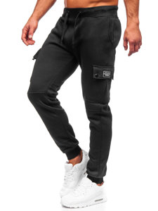 Men's Cargo Sweatpants Black Bolf JX325