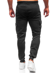 Men's Cargo Sweatpants Black Bolf JX325