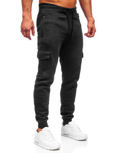 Men's Cargo Sweatpants Black Bolf JX326