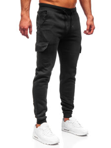 Men's Cargo Sweatpants Black Bolf JX8709