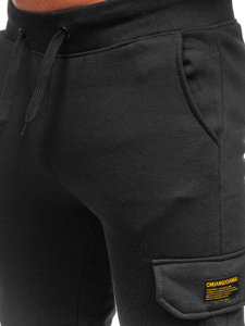 Men's Cargo Sweatpants Black Bolf JX8709