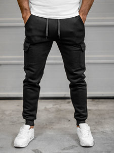 Men's Cargo Sweatpants Black Bolf JX8709