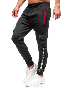 Men's Cargo Sweatpants Black Bolf K10279