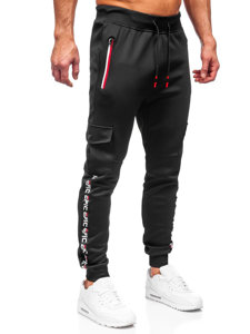 Men's Cargo Sweatpants Black Bolf K10279