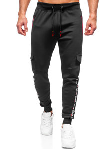 Men's Cargo Sweatpants Black Bolf K10279