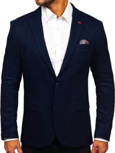 Men’s Casual Blazer Navy Blue Bolf 02